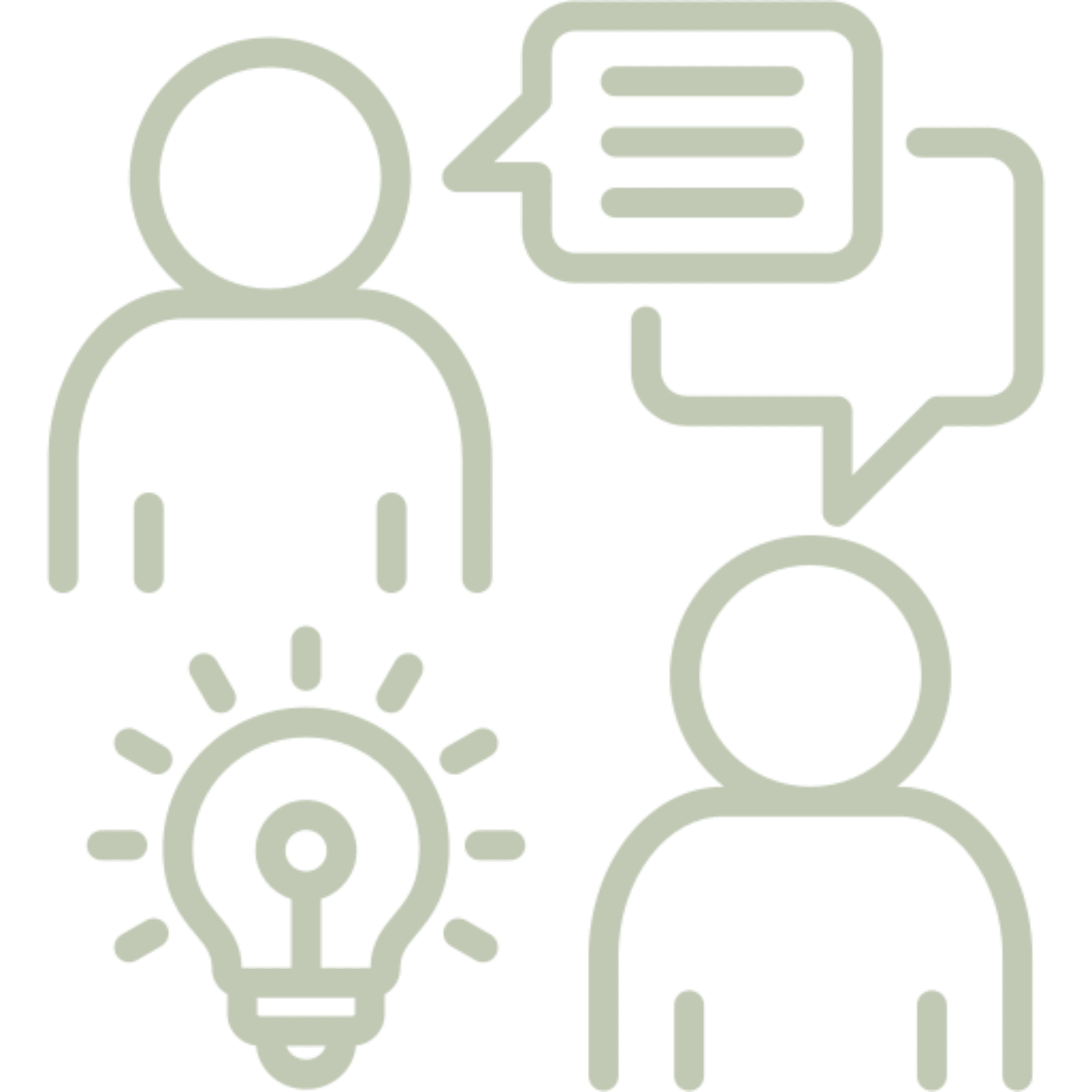 Illustration of a lightbulb and two user icons connected by lines, symbolizing ideas and collaboration.